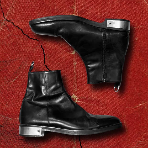 Whoop de doo 훕데두 스퀘어 메탈 힐 집업 부츠 (275)