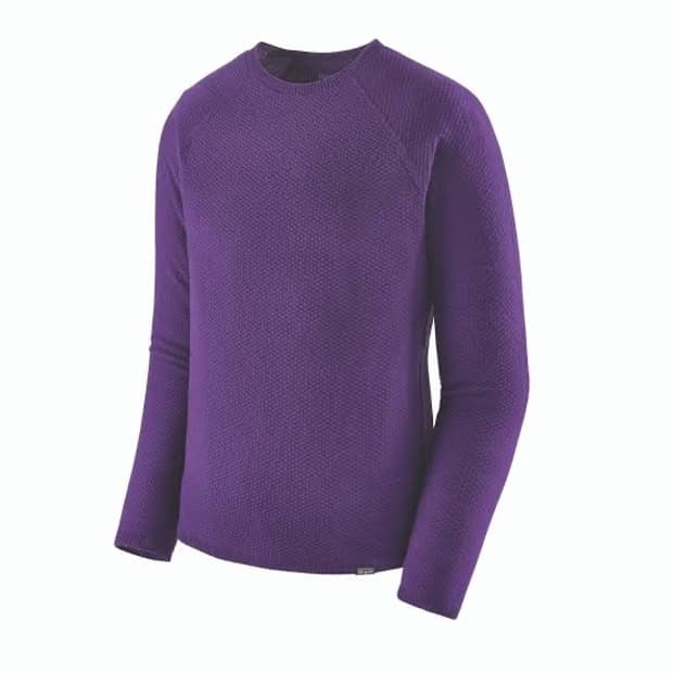 patagonia men's capilene air crew purple