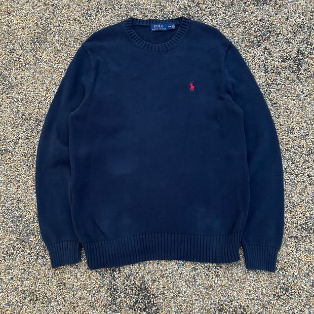 폴로 랄프로렌(polo ralph lauren) 네이비 코튼 니트