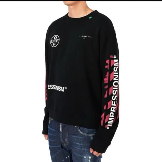 오프화이트 남성 춘추동 맨투맨 XL.L