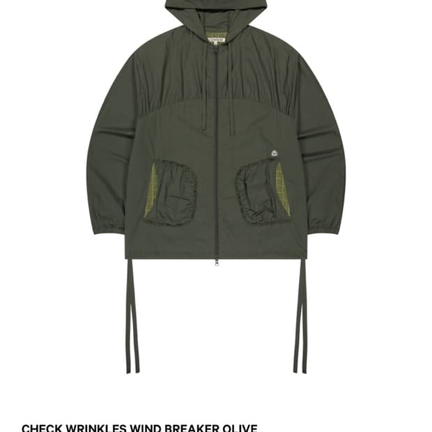 코이세이오 CHECK WRINKLES WIND BREAKER OLIVE