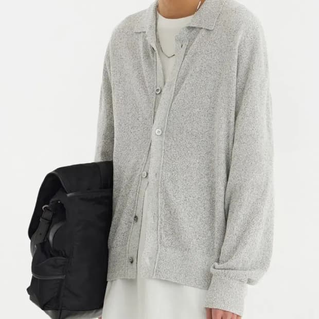 유스 니트카라 가디건