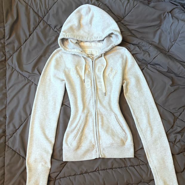 유일매물 대대장 아베크롬비 딱붙핏 후드집업 s 멜란지