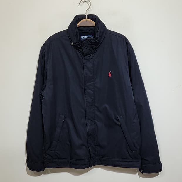 (L) 랄프로렌 폴로 점퍼 네이비 안감기모 로고 자켓