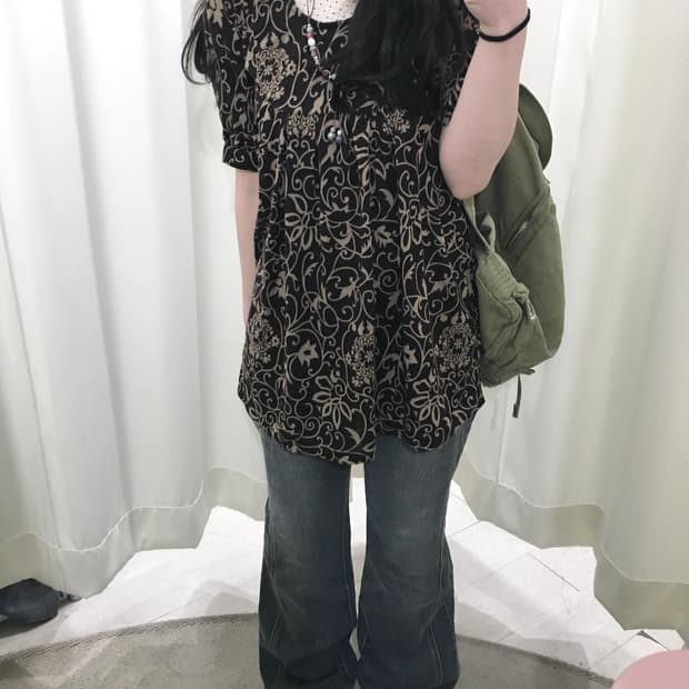 Oriental layered T-shirt