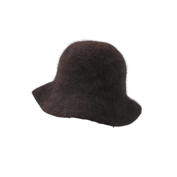 앙고라 퍼 버킷햇