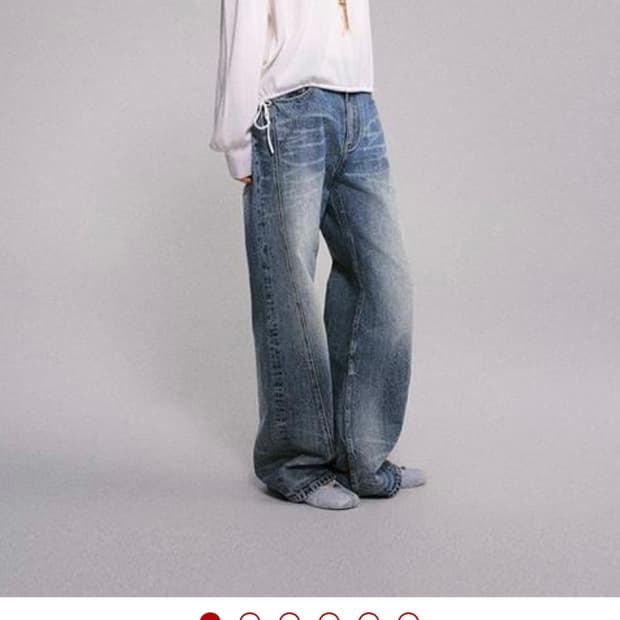 Tokokkino 빈티치 워싱 연 청바지 light blue jeans