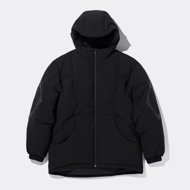 [M] 미스치프 롬버스 후디드 다운 자켓 패딩 블랙 판매합니다