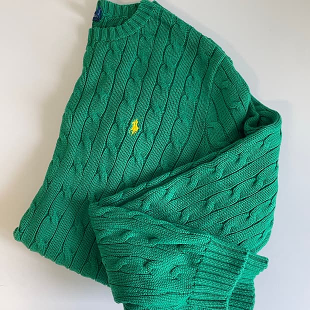 정품 폴로 랄프로렌 케이블 니트
