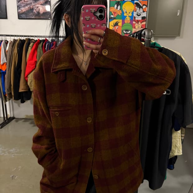 Avon House 울 체크자켓