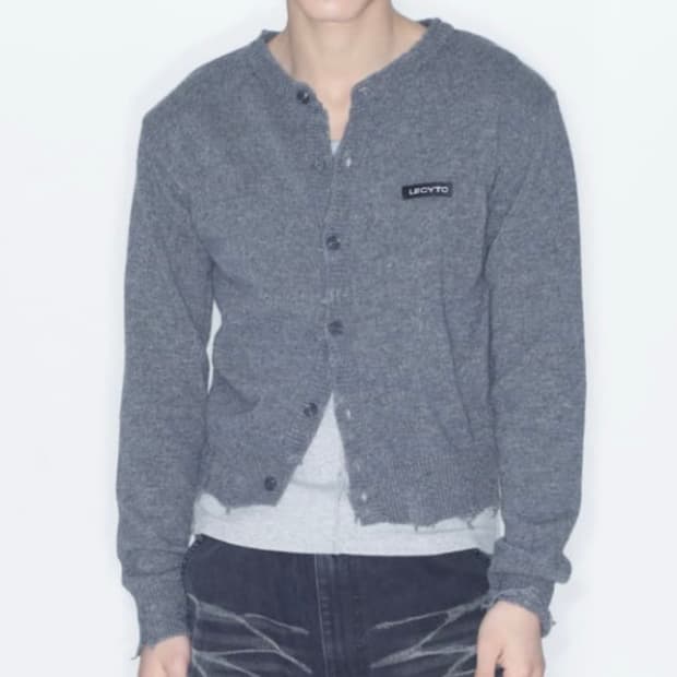 레씨토 울 가디건 그레이