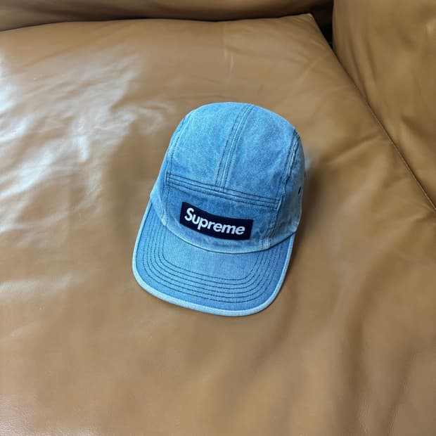 슈프림 캠프캡 모자 박스로고 23FW 데님