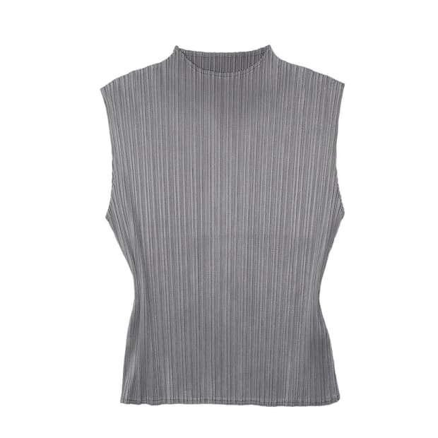  Issey Miyake Pleats Please 슬리브리스 탑