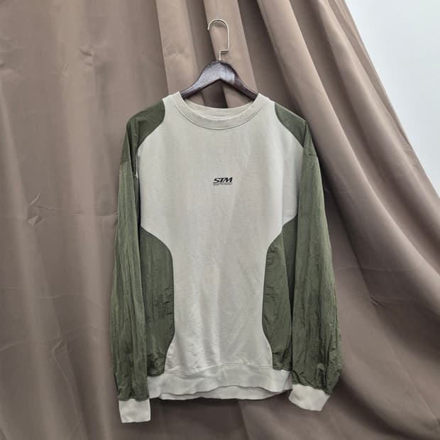 브라운브레스 STM 2TONE CREWNECK 긴팔티 XL