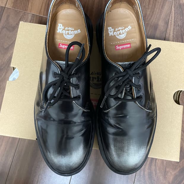 Dr. Martens x Supreme 1461 Gray Silver
