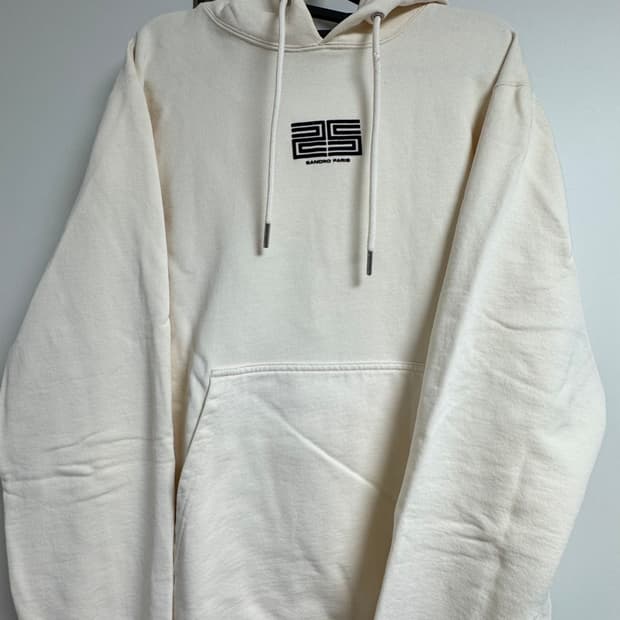 [M] 산드로 파리 아이보리 로고 후드 (기모X)