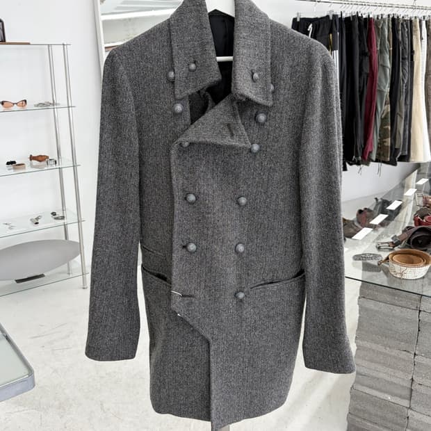 no id 나플레옹 더블 울 코트