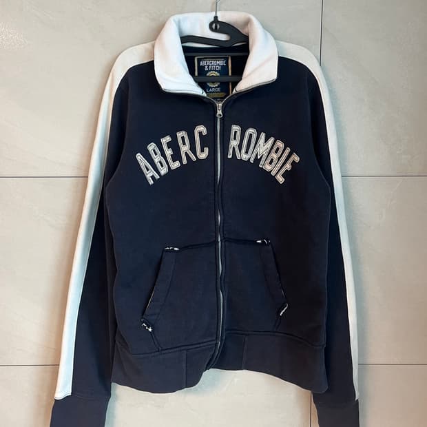 아베크롬비 네이비 화이트 집업 [L]