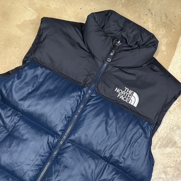 90 노스페이스 눕시 700 네이비 구스다운 패딩 조끼