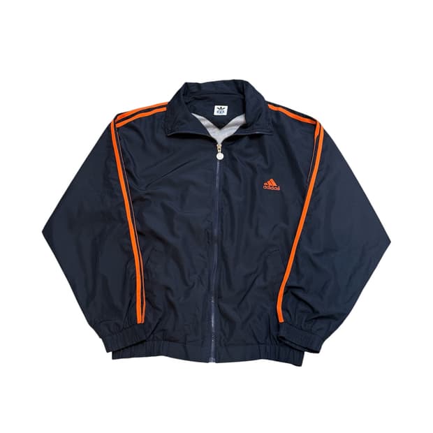 아디다스 올드스쿨 바람막이 네이비/오렌지