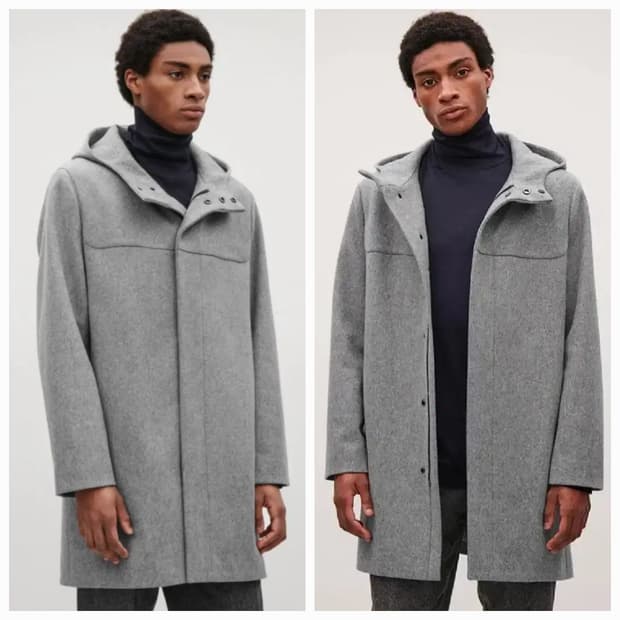 (새상품)95.COS 울 후드코트