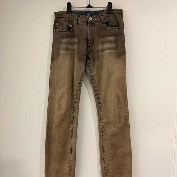 MEN’S MELROSE 워시드 브라운 데님 팬츠