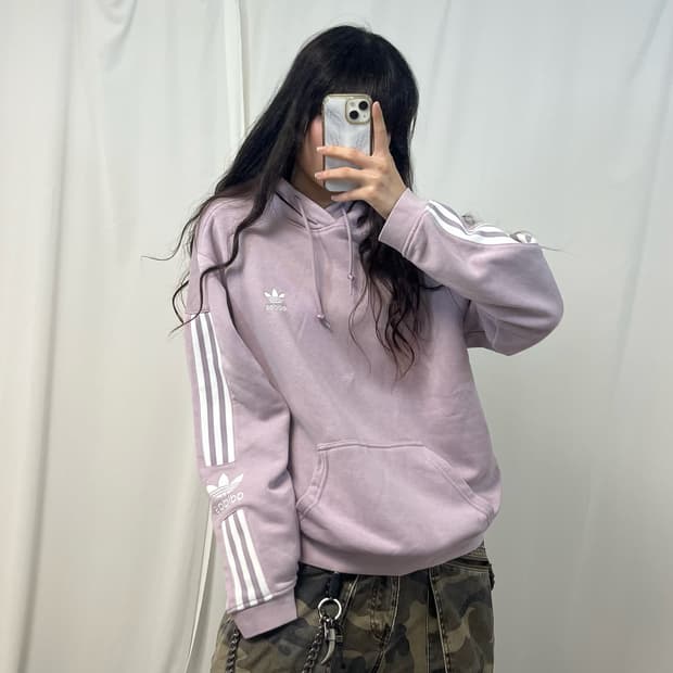 Adidas lavender Firebird hoodie