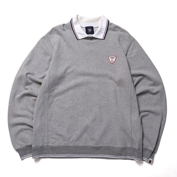 베이프 A Bathing Ape Logo Embroidered Rugby