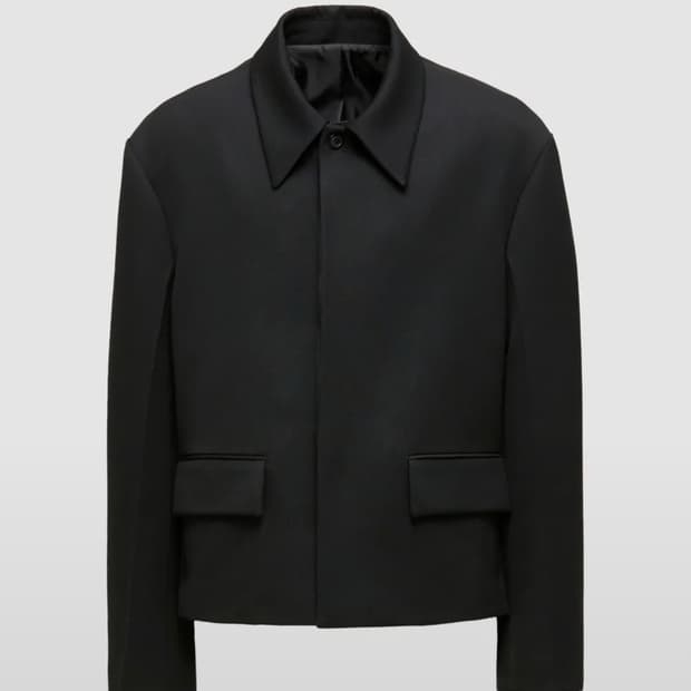 [L] 쿠어 크롭 울 히든 블레이저