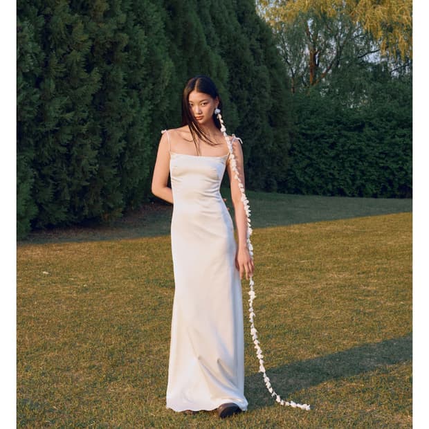 웨딩촬영 소품 포지베일 롱 릴리 드롭 이어링 팝니다.