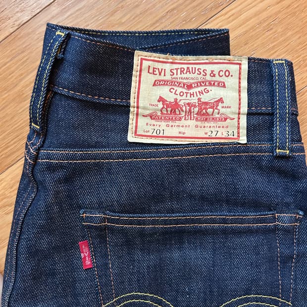 리바이스 LVC 1950S 701® 진 ORGANIC RIGID