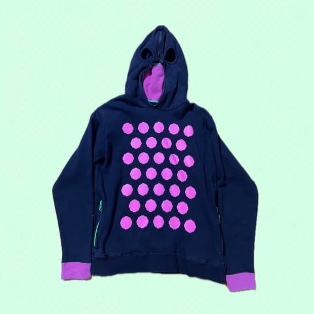 이모 펑크 씬키드 네온 후드집업