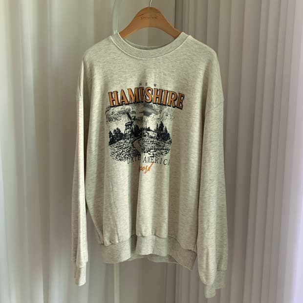 Dtm 햄프셔 레터링 루즈핏 남여공용 맨투맨