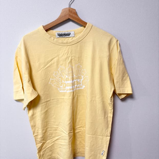 별 일본 빈티지 반팔 티셔츠 노란색 모리걸