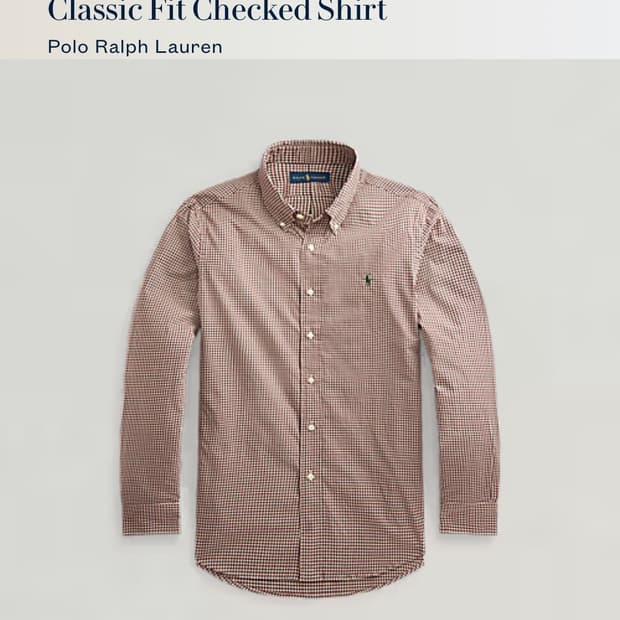 글로 랄프로렌 클래식핏a 사이즈 체크 셔츠