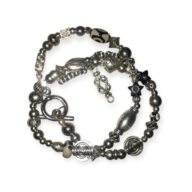 Noir silver necklace 