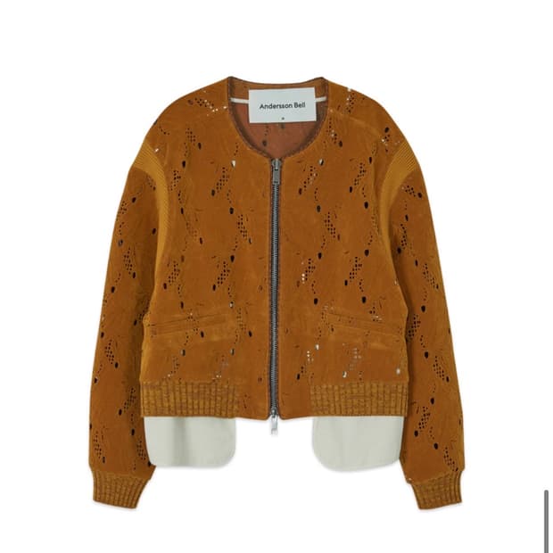 앤더슨 벨 KALIA PUNCHING SUEDE BOMBER JACKET