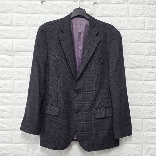 빨질레리 캐시미어혼방 체크 블레이저 자켓 L