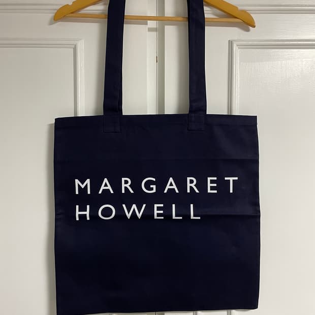 MARGARET HOWELL Logo Bag Navy