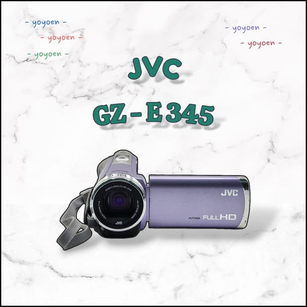 JVC GZ-E345 연보라 빈티지캠코더 [ 꾸미기0 ]