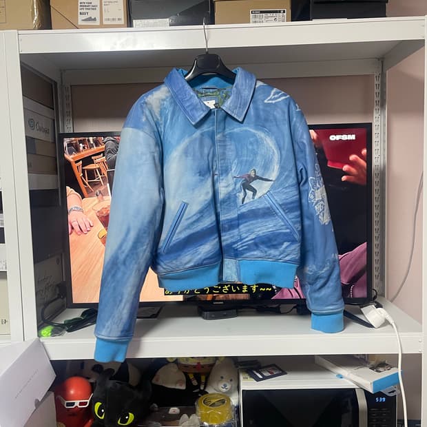 XL) ERL 양가죽 프린팅 자켓