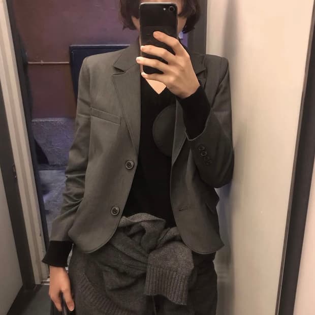 O patch jacket & skirt set