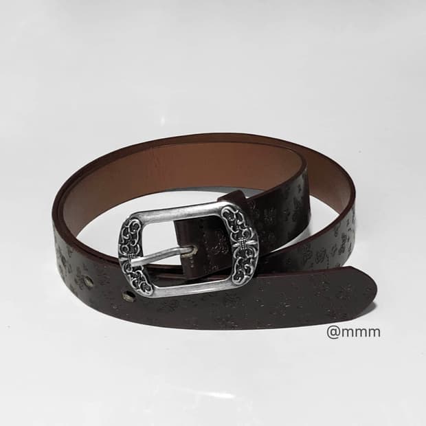 [Unisex] 에스닉 웨스턴 벨트 브라운