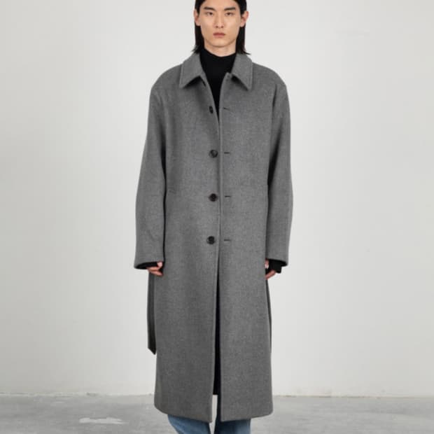 아모멘토 23fw 벨티드 싱글 코트 
