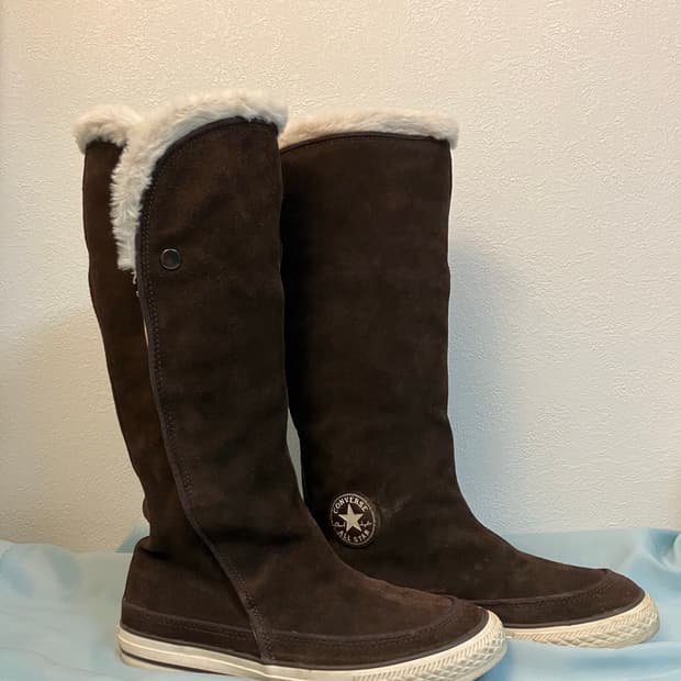 컨버스 스웨이드 퍼부츠 털부츠 롱부츠 37사이즈 230mm