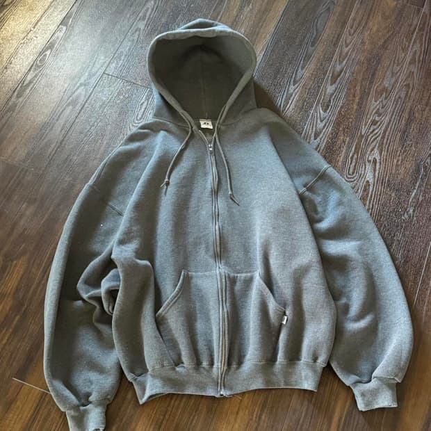 00s 러셀 애슬레틱 후드집업 그레이