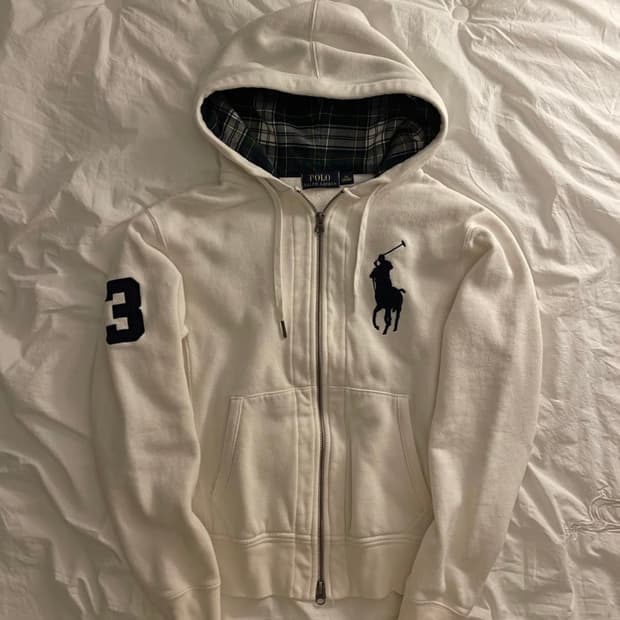 폴로 빅포니 체크 후드집업 구해요