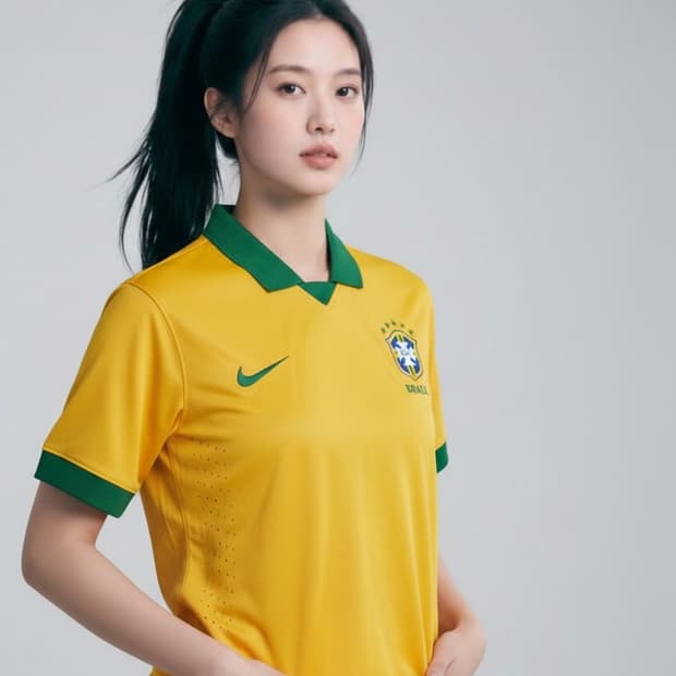 나이키 브라질 국대 축구 유니폼 M