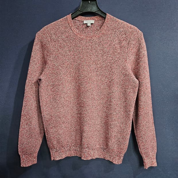 코스 멜란지 라이트 버건디 남성 슬림핏 95 니트