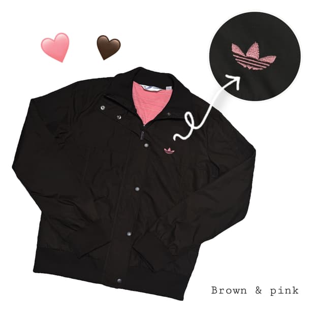 아디다스 파이어버드 브라운 핑크 바람막이 자켓 트랙탑